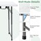 White HDPE Steel Folding Table 3-Level Adjustable Portable Picnic Camping Table 330 lbs